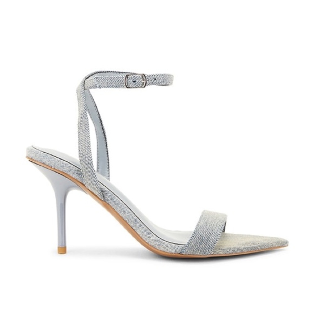 Good American Barely There Heels in Indigo size 8.5 - BRAND NEW